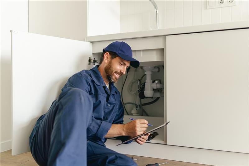 Residential plumber providing service in a Lodi home
